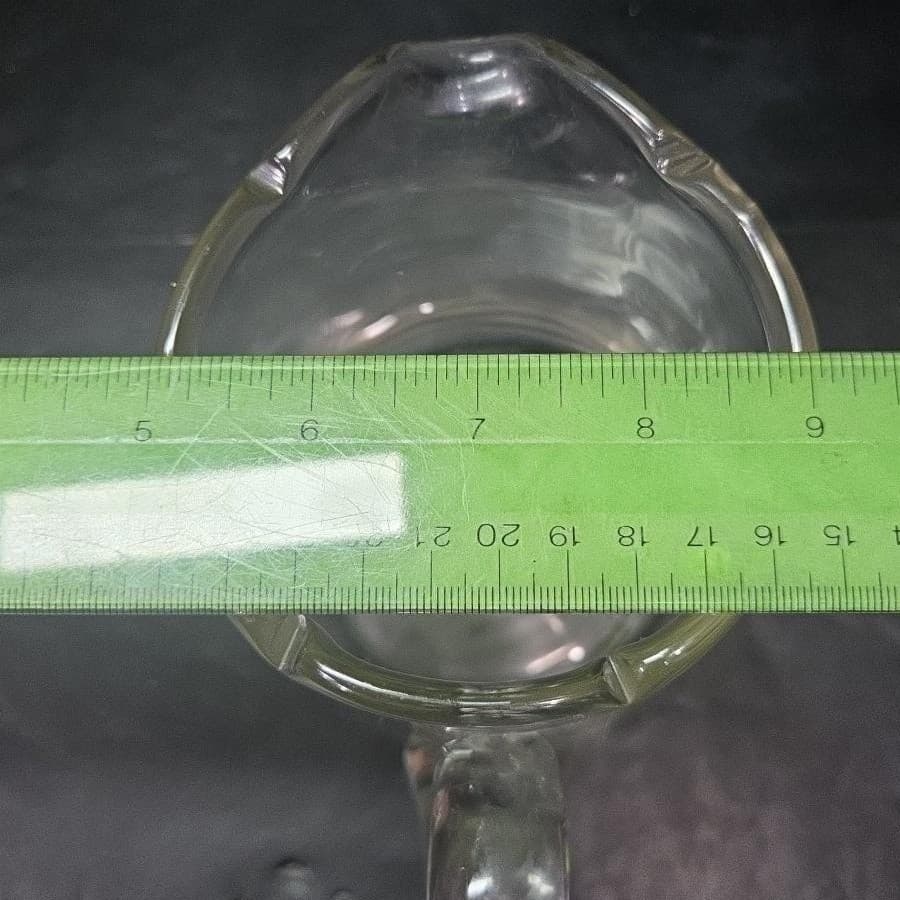Floral Etched Clear Glass Pitcher, Vintage Beverage Serve, Replacement Barware - Thumbnail 10