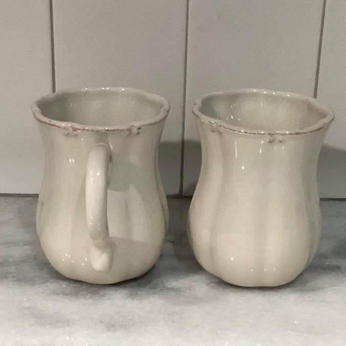 Casafina Style Rustic Coffee Mugs Tea Cups Ribbed Farmhouse Set Of 2 - Thumbnail 10