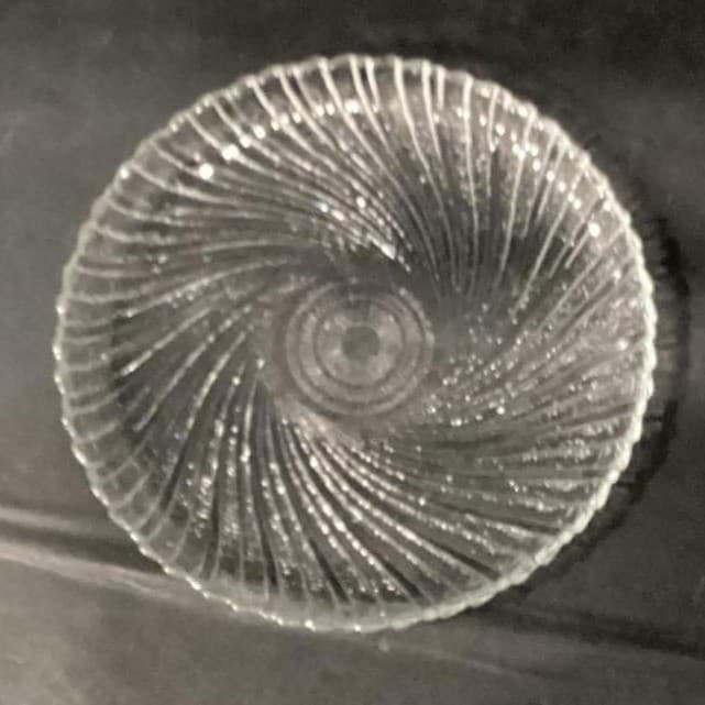 Set Of 4 Arcoroc Seabreeze Salad Dessert Plates Clear Glass Swirl France 7.5" - Thumbnail 3