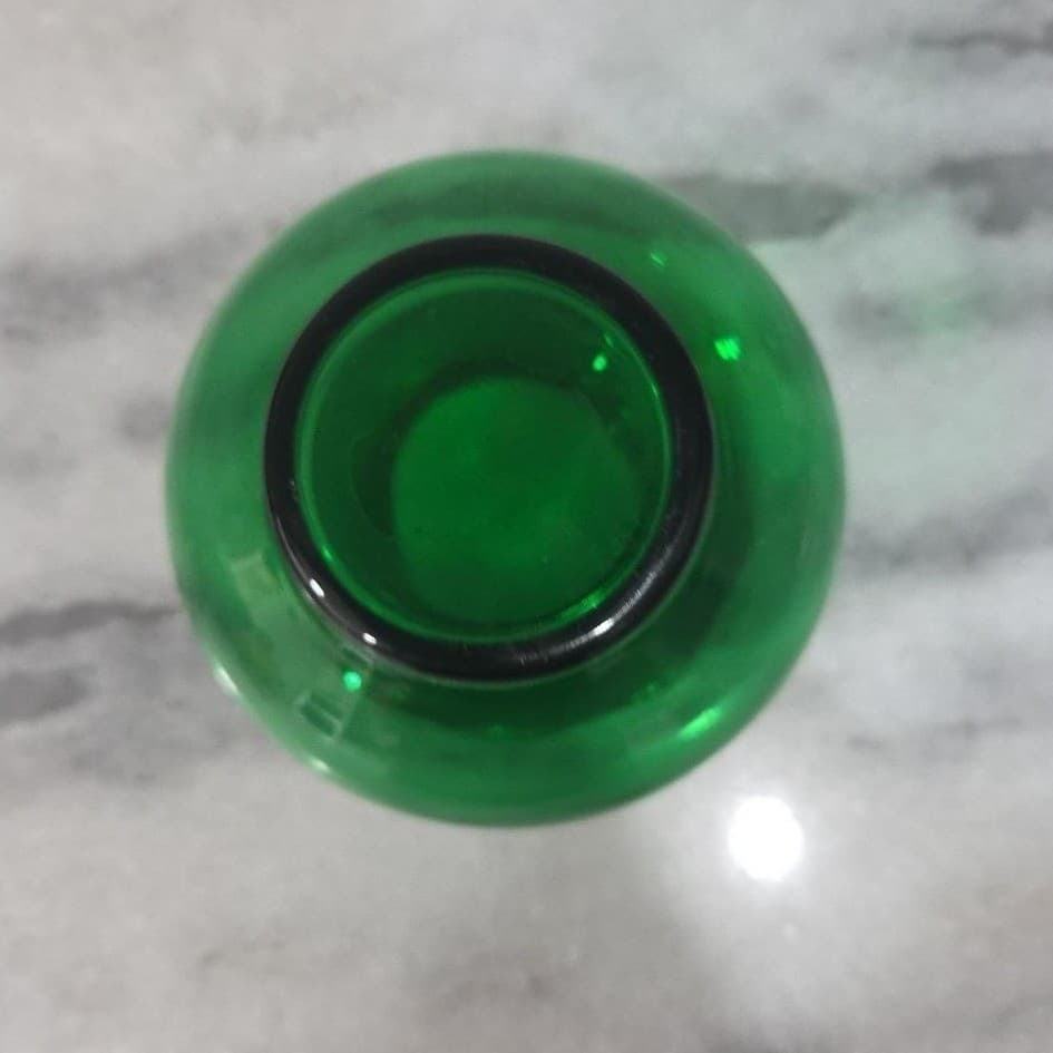 Anchor Hocking Emerald Green Glass Bud Vase, Vintage Ruffled Edge, Centerpiece - Thumbnail 8