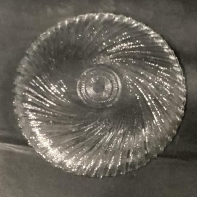 Set Of 4 Arcoroc Seabreeze Salad Dessert Plates Clear Glass Swirl France 7.5" - Thumbnail 4