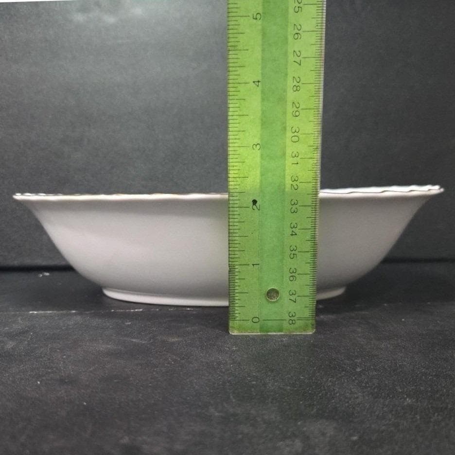 Creative Fine China Regency Rose Oval Serving Bowl, Vintage Porcelain Serveware - Thumbnail 4