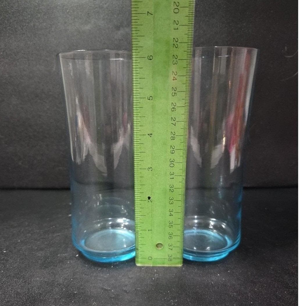 Cristar Lexington Style Blue Tint Tumblers, Set of 2, Replacement Teal Drinkware - Thumbnail 2