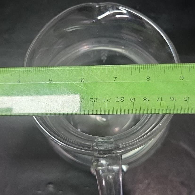 Floral Etched Glass Sangria Pitcher, Vintage Hand Blown Juice Dispenser, Barware - Thumbnail 10