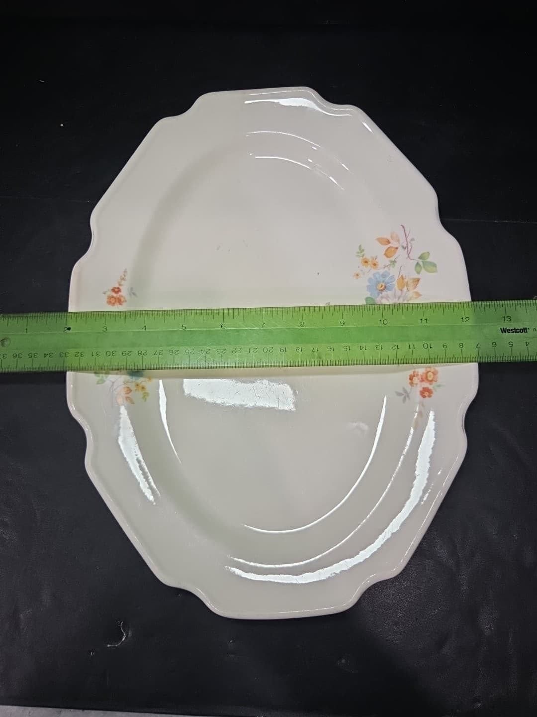 Stetson China Company Floral Pattern Oval Serving Platter, Vintage Serve Ware - Thumbnail 6