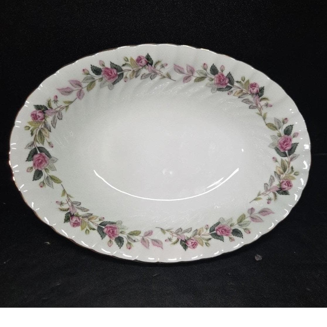Creative Fine China Regency Rose Oval Serving Bowl, Vintage Porcelain Serveware - Thumbnail 7