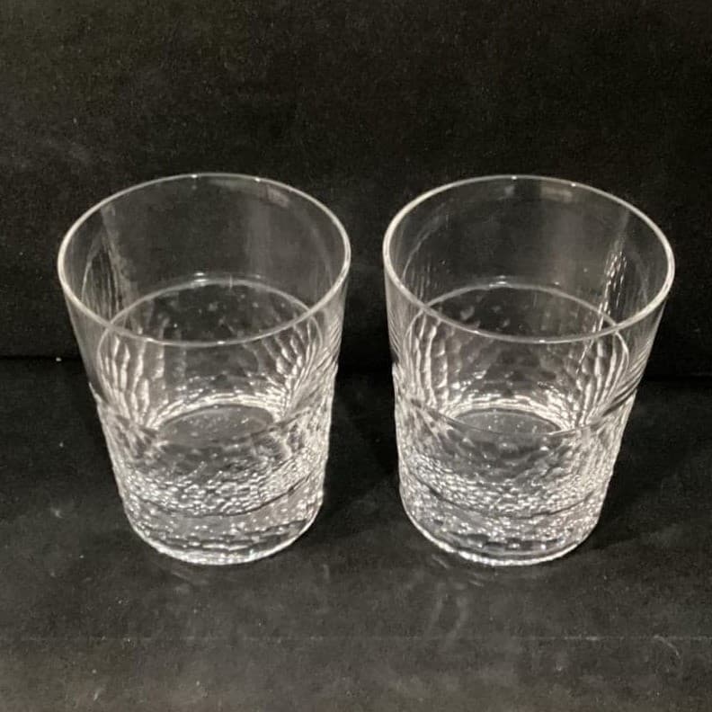 Old Fashioned Glasses Hammered Whiskey Rocks Lowball Tumblers Set Of 2 - Thumbnail 3