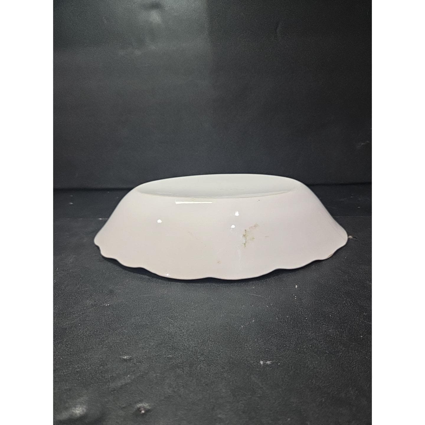 Antique Floral Platter Scalloped Edge Porcelain China Crackled - Thumbnail 10