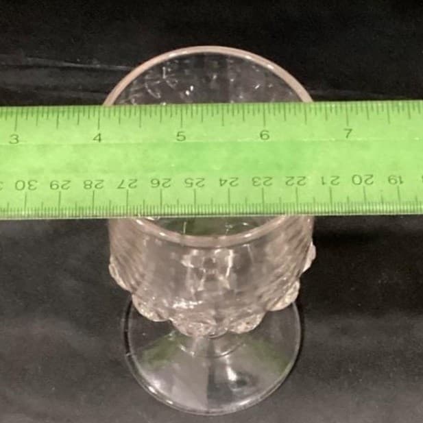 Antique EAPG Torpedo Pattern Thompson Glass Co. Goblets 1889 Set of 4 - Thumbnail 3
