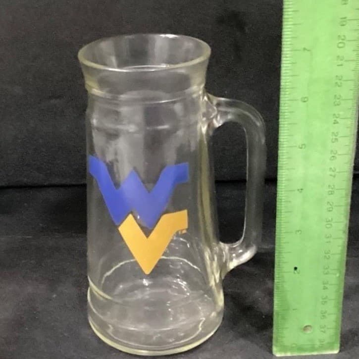 West Virginia University WVU Mountaineers Mug Vintage Beer Mug 7" Tall - Thumbnail 2