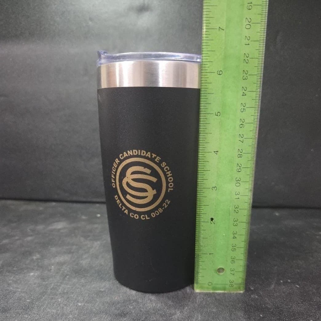 United States Army Officer Candidate School Tumbler, BPA Free Black Travel Cup - Thumbnail 11