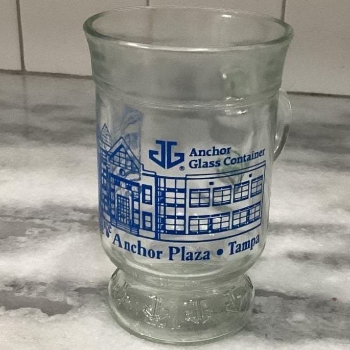ANCHOR HOCKING Corporate Plaza Irish Mugs Glass Container Tampa Florida Set Of 4 - Thumbnail 11