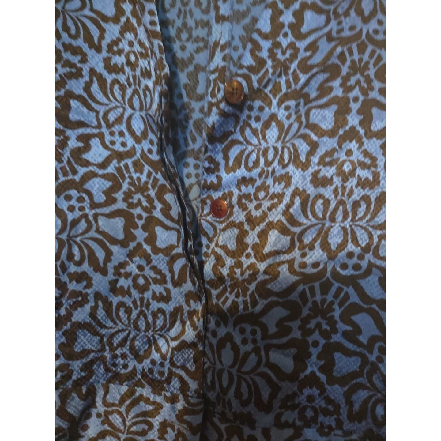 Anne Klein II Blue Floral Blouse, Vintage Woman's Size 8, Classic Silk Shirt - Thumbnail 6