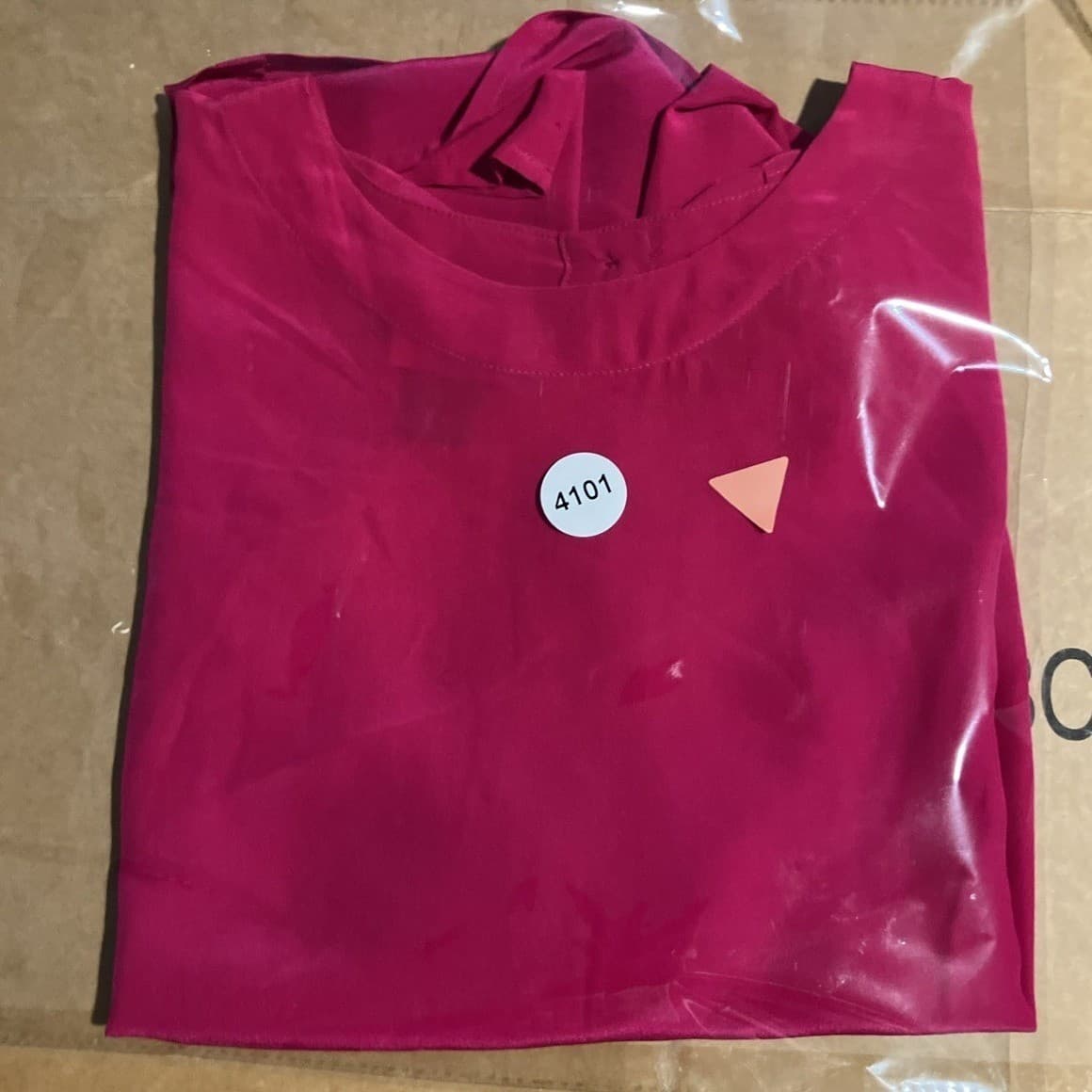 Charter Club by Jane Justin Fuchsia Pink 100% Silk Short Sleeve Blouse, Size 6 - Thumbnail 8