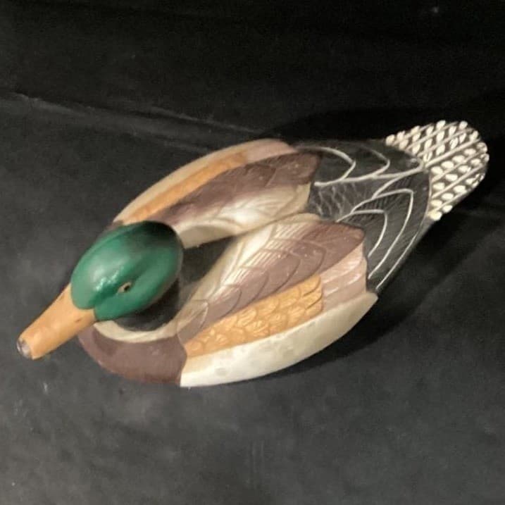 Porcelain Mallard Duck Drake Decoy Ceramic Figure Hand Made Painted Balos VTG - Thumbnail 5