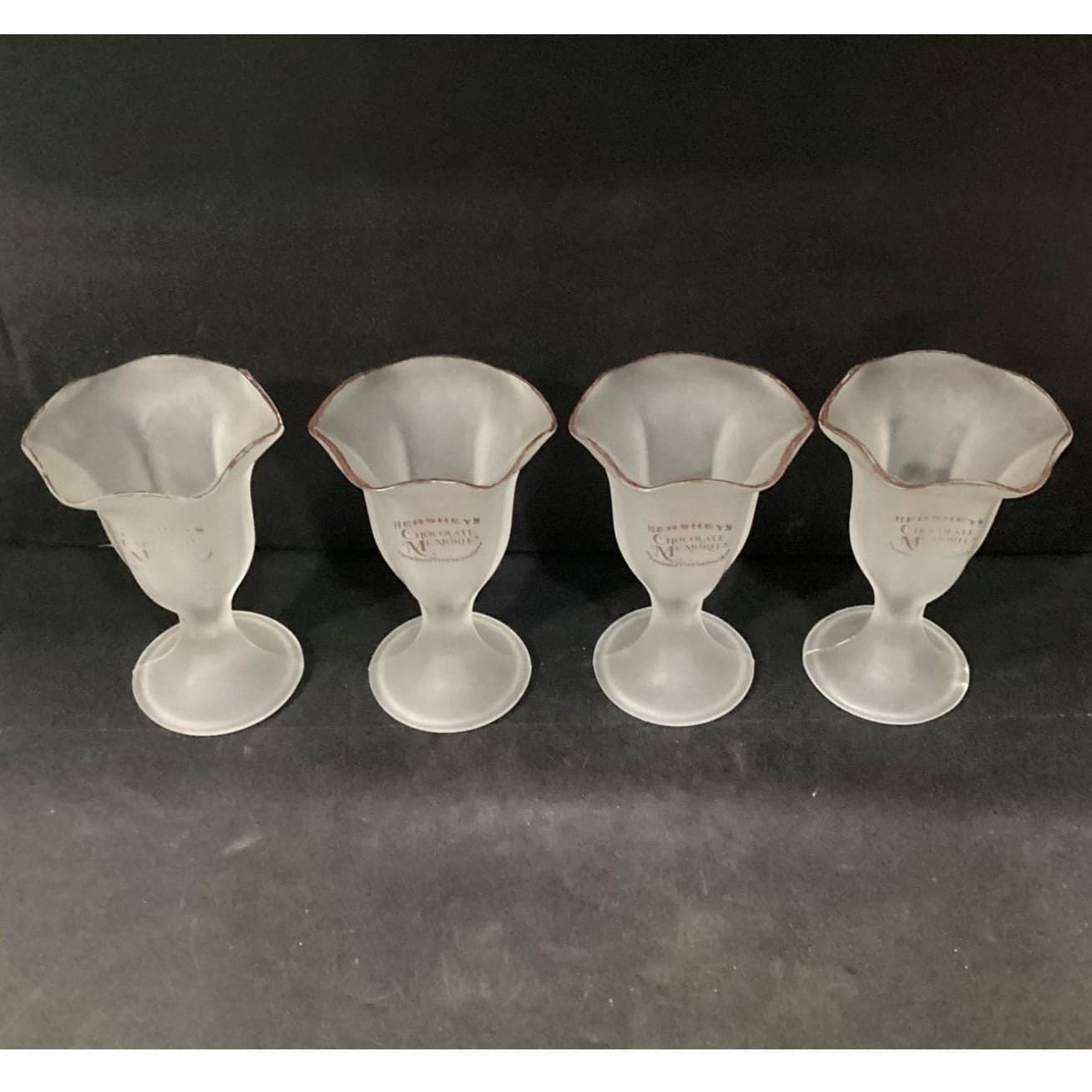Set of 4 Frosted Hershey's Chocolate Memories Parfait Ice Cream Sundae Glasses * - Thumbnail 6