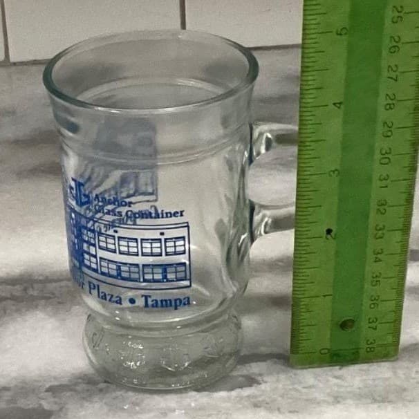 ANCHOR HOCKING Corporate Plaza Irish Mugs Glass Container Tampa Florida Set Of 4 - Thumbnail 2