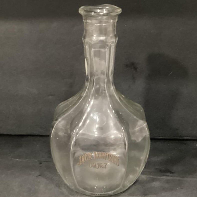 Vintage Jack Daniels Old No 7 Bourbon Whiskey Glass Decanter Bottle Gold 1.75L * - Thumbnail 9