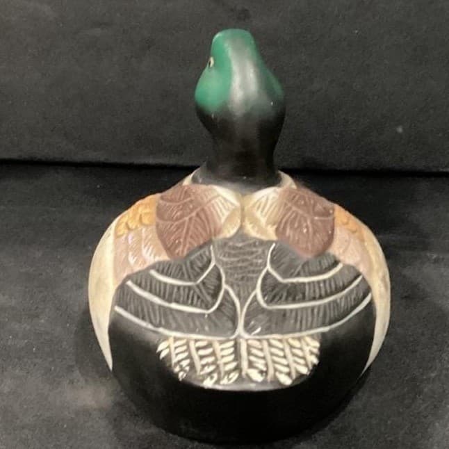Porcelain Mallard Duck Drake Decoy Ceramic Figure Hand Made Painted Balos VTG - Thumbnail 9