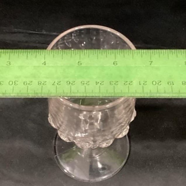 Vintage EAPG Thompson Glass Co. Torpedo 2 Water/Wine Goblets 6 1/8" ca. 1890 - Thumbnail 3