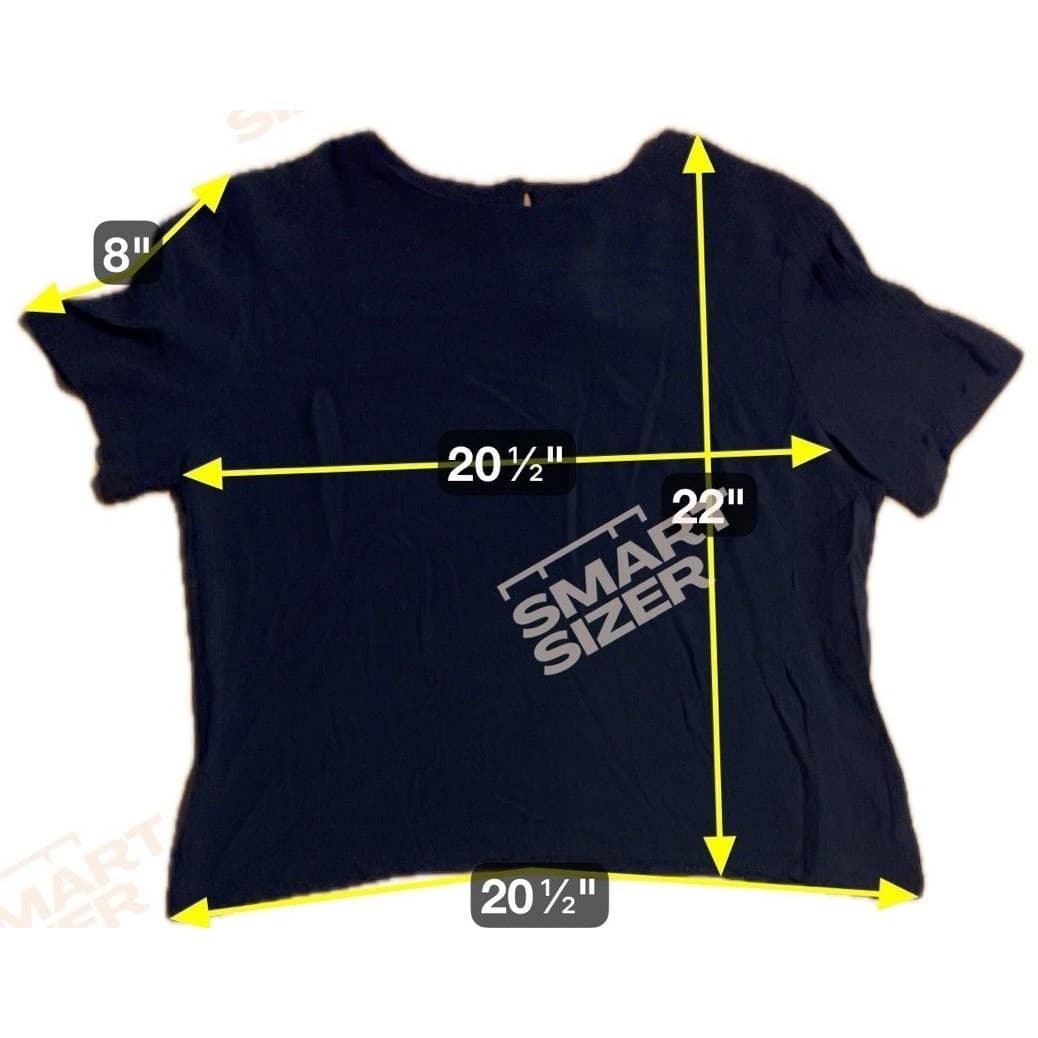 Norton McNaughton Navy Blue Short Sleeve Blouse, Woman's Size 6, Keyhole Back - Thumbnail 5