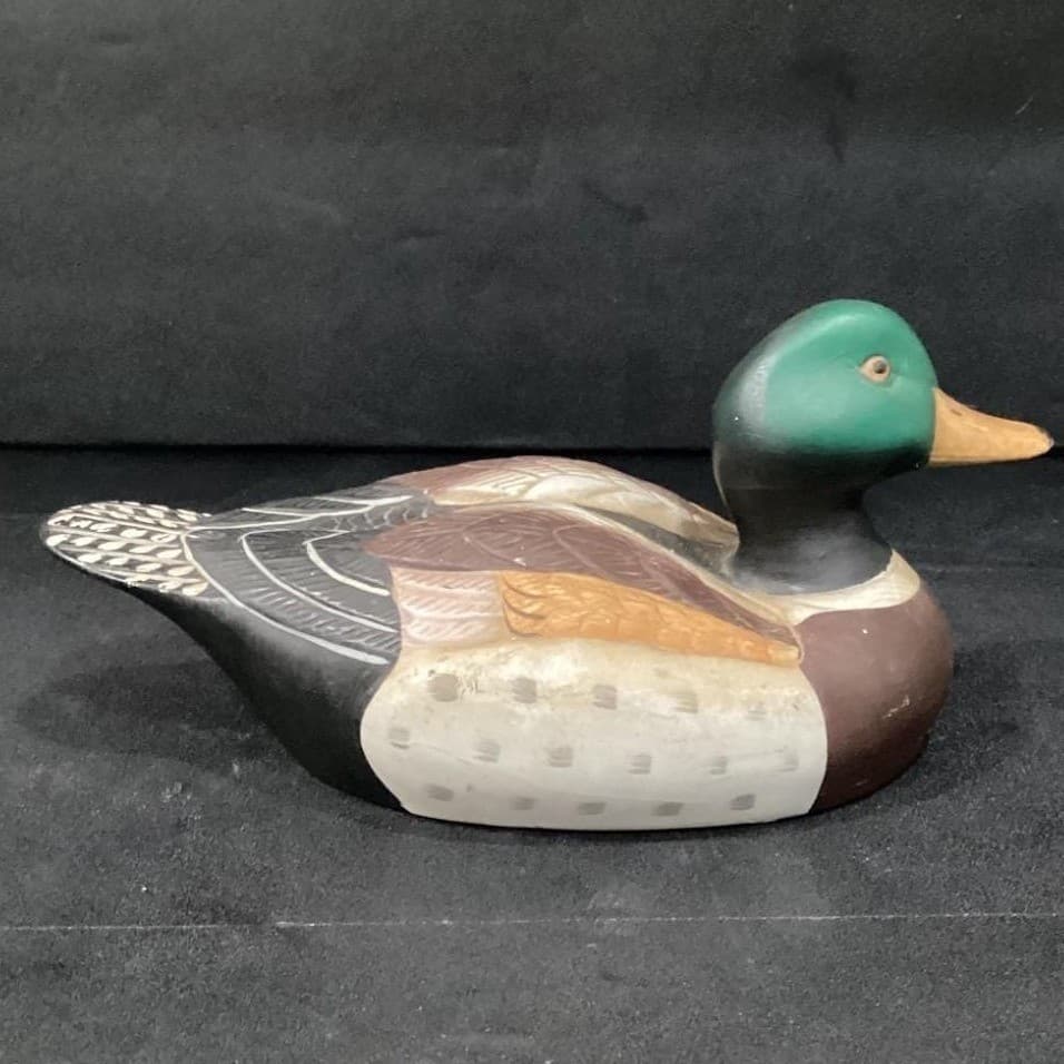 Porcelain Mallard Duck Drake Decoy Ceramic Figure Hand Made Painted Balos VTG - Thumbnail 8