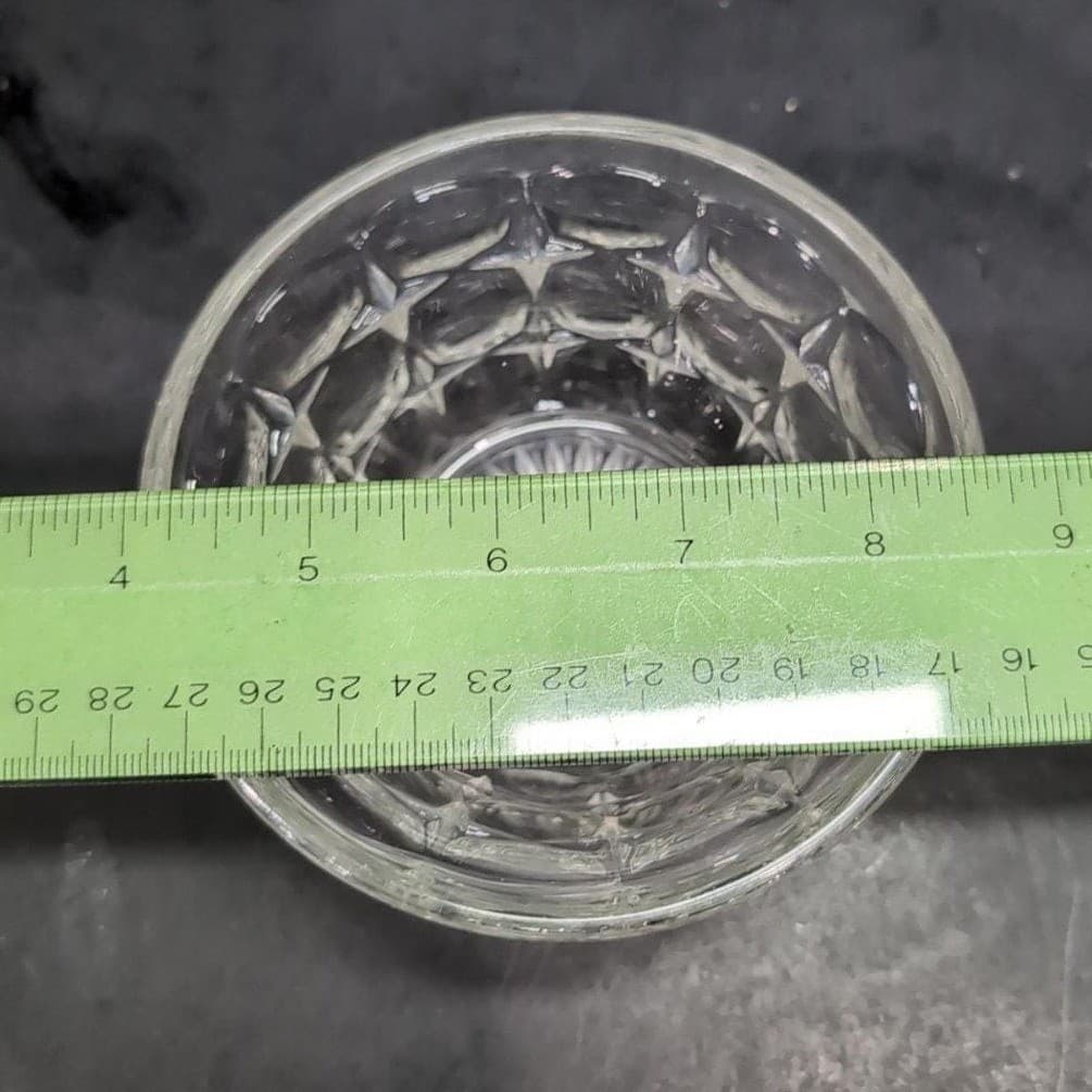 Indiana Glass Clear Mayonnaise Bowl, Constellation Pattern, Vintage Replacement - Thumbnail 6