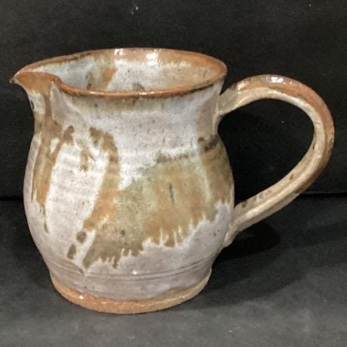 Studio Pottery Stoneware Ceramic 7" Pitcher Speckled Glazed - Thumbnail 6