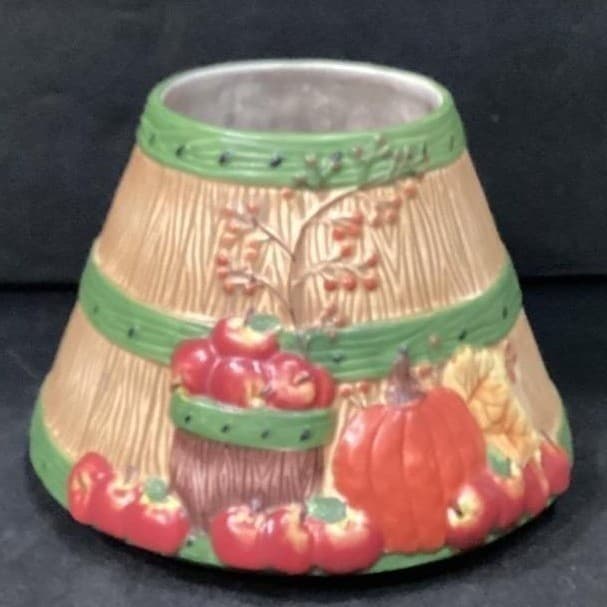 Yankee Candle Autumn Fall Thanksgiving Shade/ Candle Topper Pumpkins Apples - Thumbnail 10