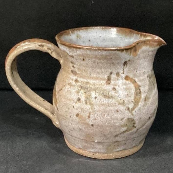 Studio Pottery Stoneware Ceramic 7" Pitcher Speckled Glazed - Thumbnail 9