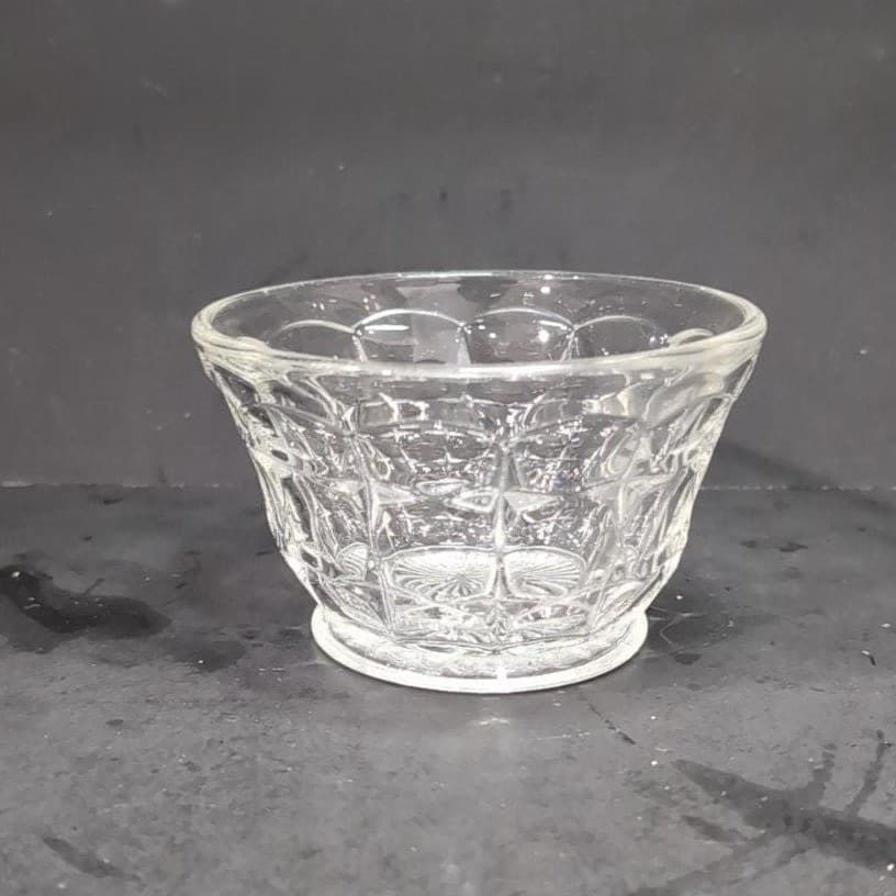 Indiana Glass Clear Mayonnaise Bowl, Constellation Pattern, Vintage Replacement - Thumbnail 10