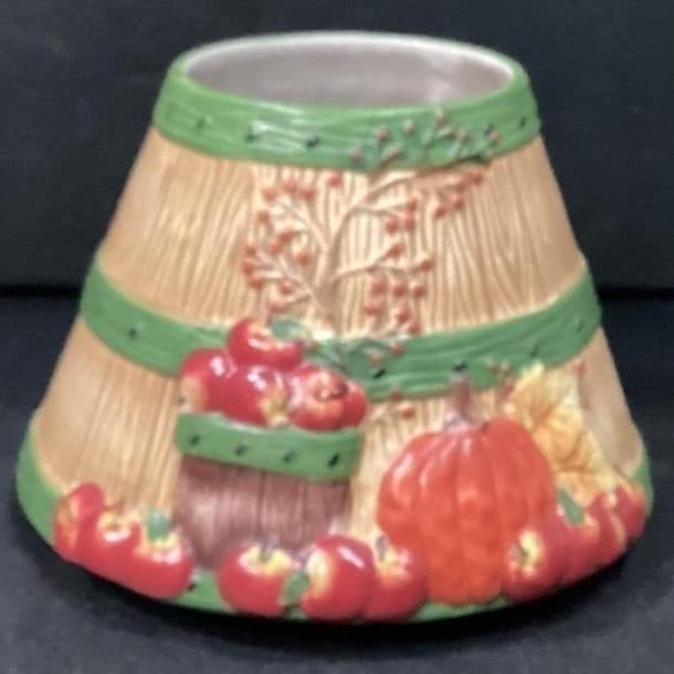 Yankee Candle Autumn Fall Thanksgiving Shade/ Candle Topper Pumpkins Apples - Thumbnail 8