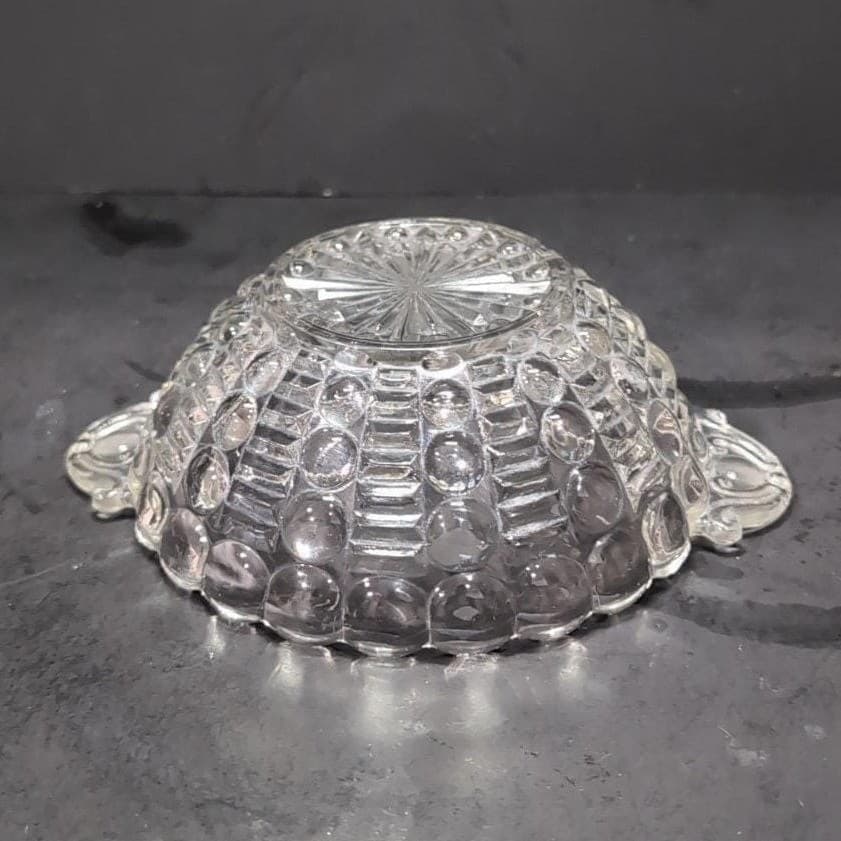 Anchor Hocking Clear Bubble Glass Dish, Tab Handle Bowl, Replacement Glassware - Thumbnail 5