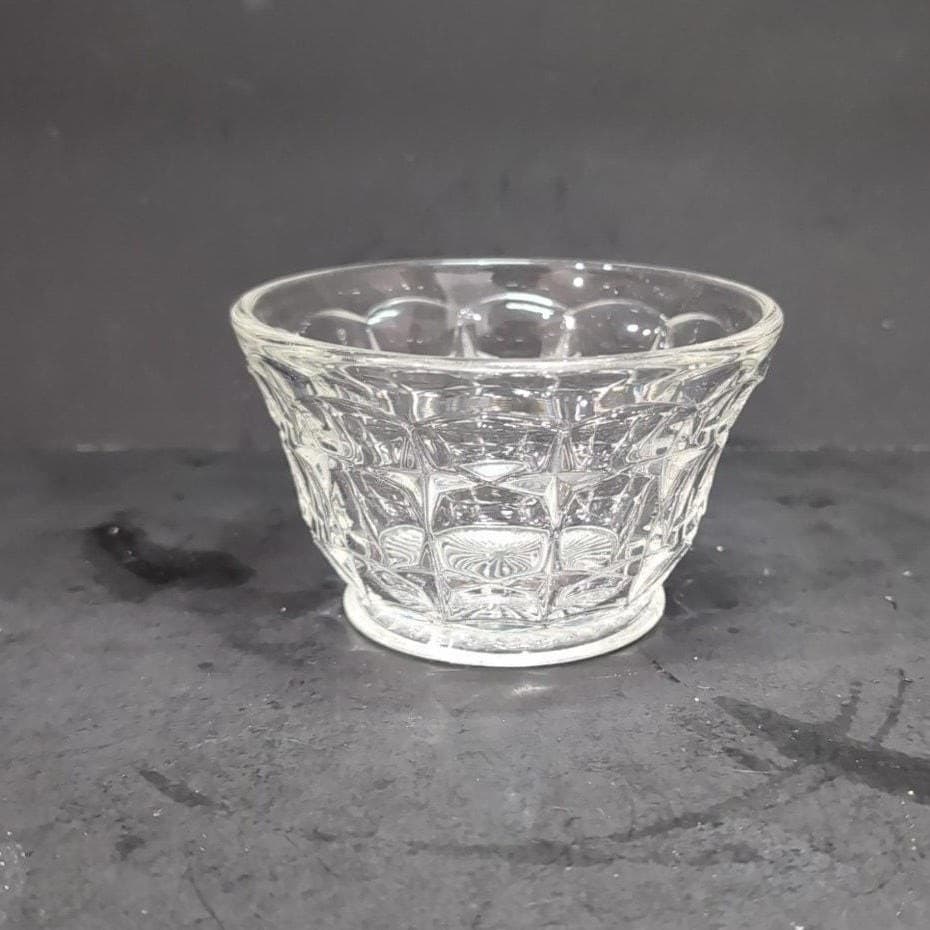 Indiana Glass Clear Mayonnaise Bowl, Constellation Pattern, Vintage Replacement - Thumbnail 8