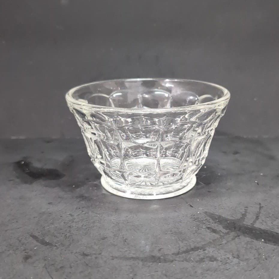 Indiana Glass Clear Mayonnaise Bowl, Constellation Pattern, Vintage Replacement - Thumbnail 9