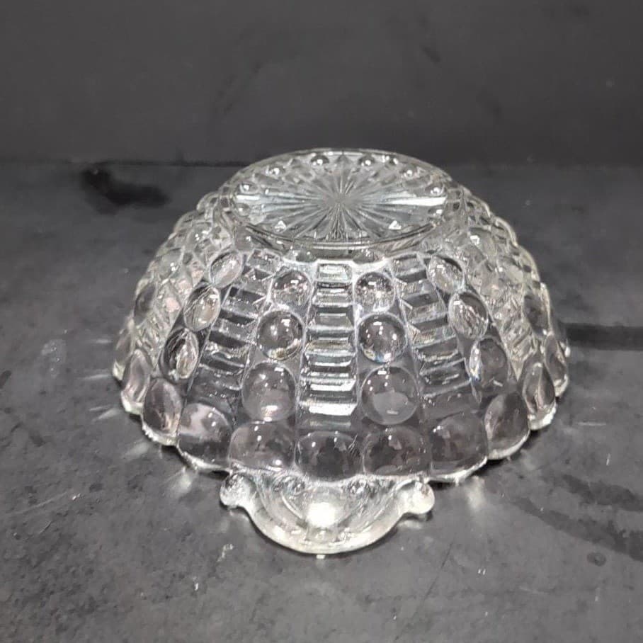 Anchor Hocking Clear Bubble Glass Dish, Tab Handle Bowl, Replacement Glassware - Thumbnail 6