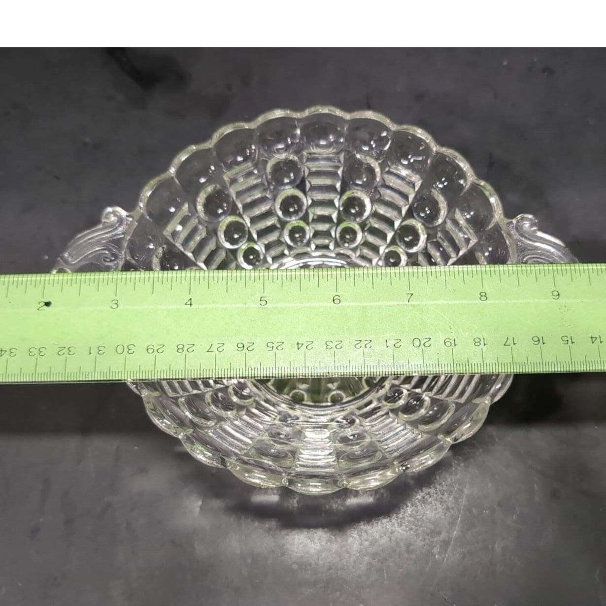 Anchor Hocking Clear Bubble Glass Dish, Tab Handle Bowl, Replacement Glassware - Thumbnail 9