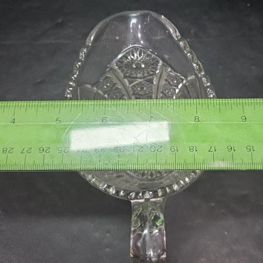 Indiana Glass Paneled Daisy Finecut Creamer, Clear Pressed Glass Small Pitcher - Thumbnail 10