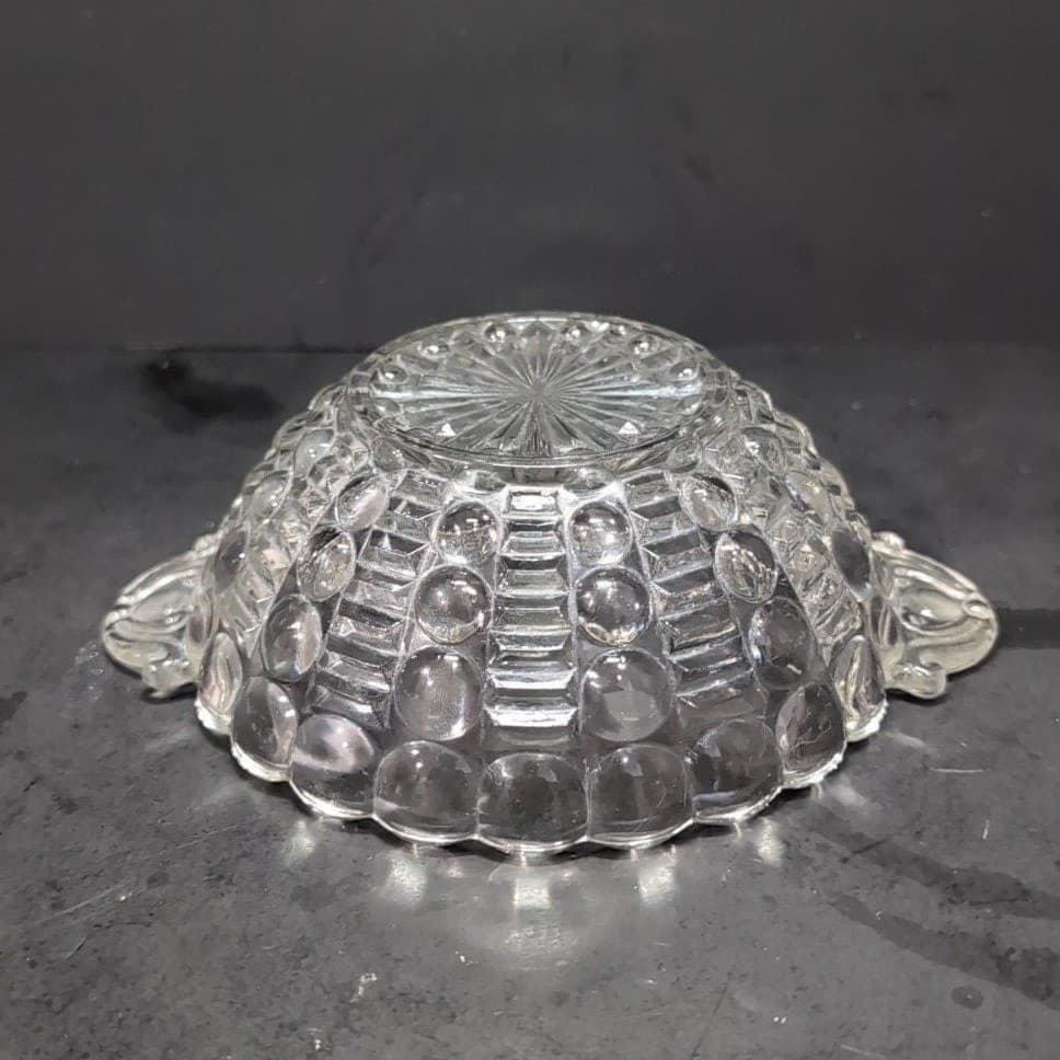 Anchor Hocking Clear Bubble Glass Dish, Tab Handle Bowl, Replacement Glassware - Thumbnail 7