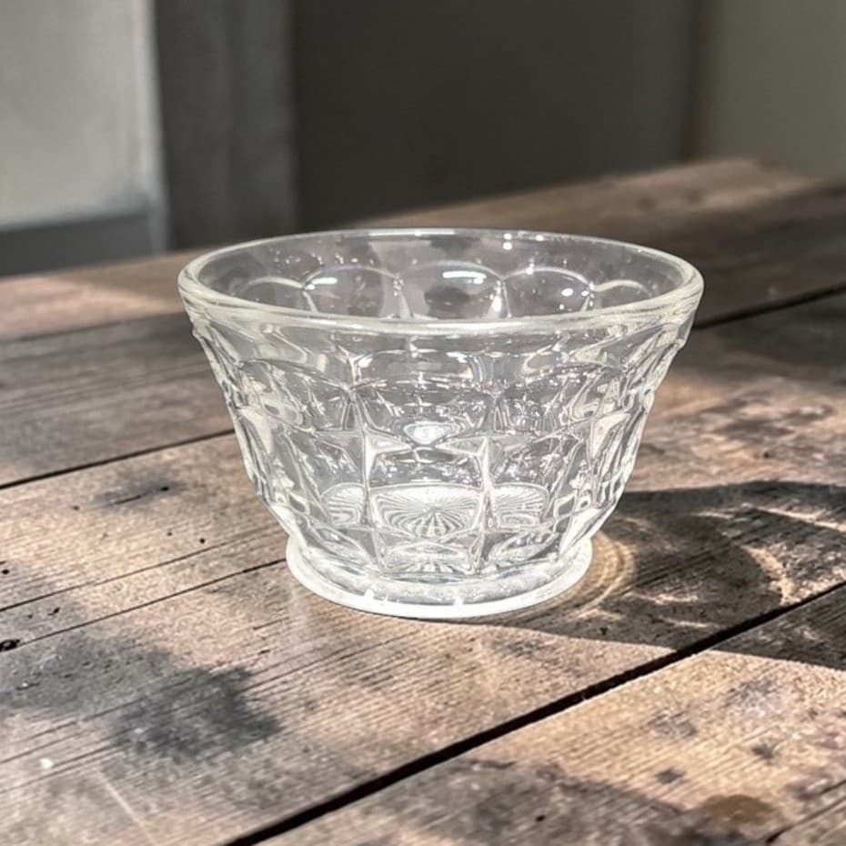 Indiana Glass Clear Mayonnaise Bowl, Constellation Pattern, Vintage Replacement