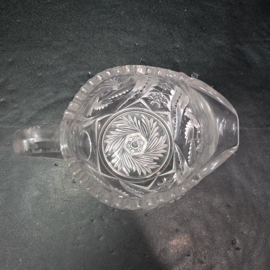 McKee Glass Wiltec Clear Pressed Creamer, Vintage Small Pitcher, Glassware - Thumbnail 7