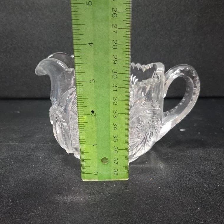 McKee Glass Wiltec Clear Pressed Creamer, Vintage Small Pitcher, Glassware - Thumbnail 9
