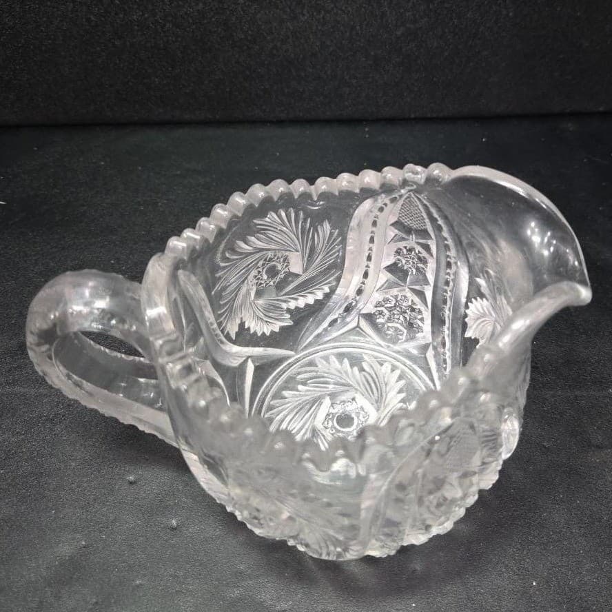 McKee Glass Wiltec Clear Pressed Creamer, Vintage Small Pitcher, Glassware - Thumbnail 6