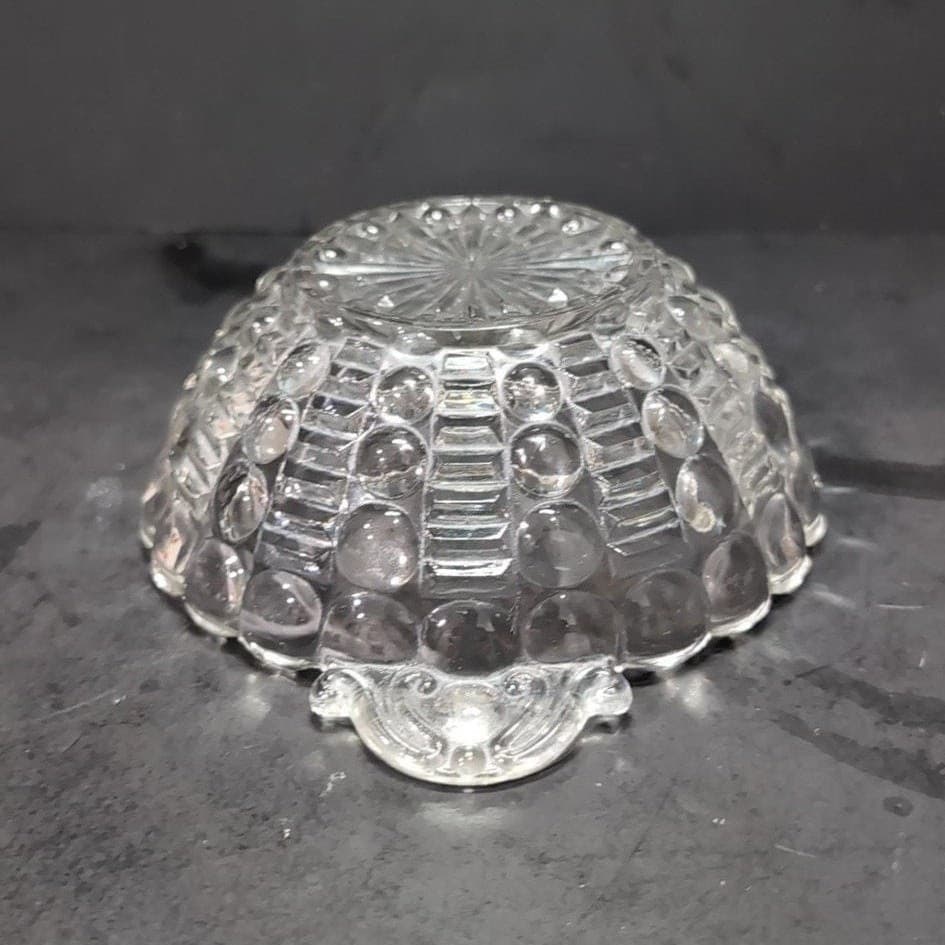 Anchor Hocking Clear Bubble Glass Dish, Tab Handle Bowl, Replacement Glassware - Thumbnail 8