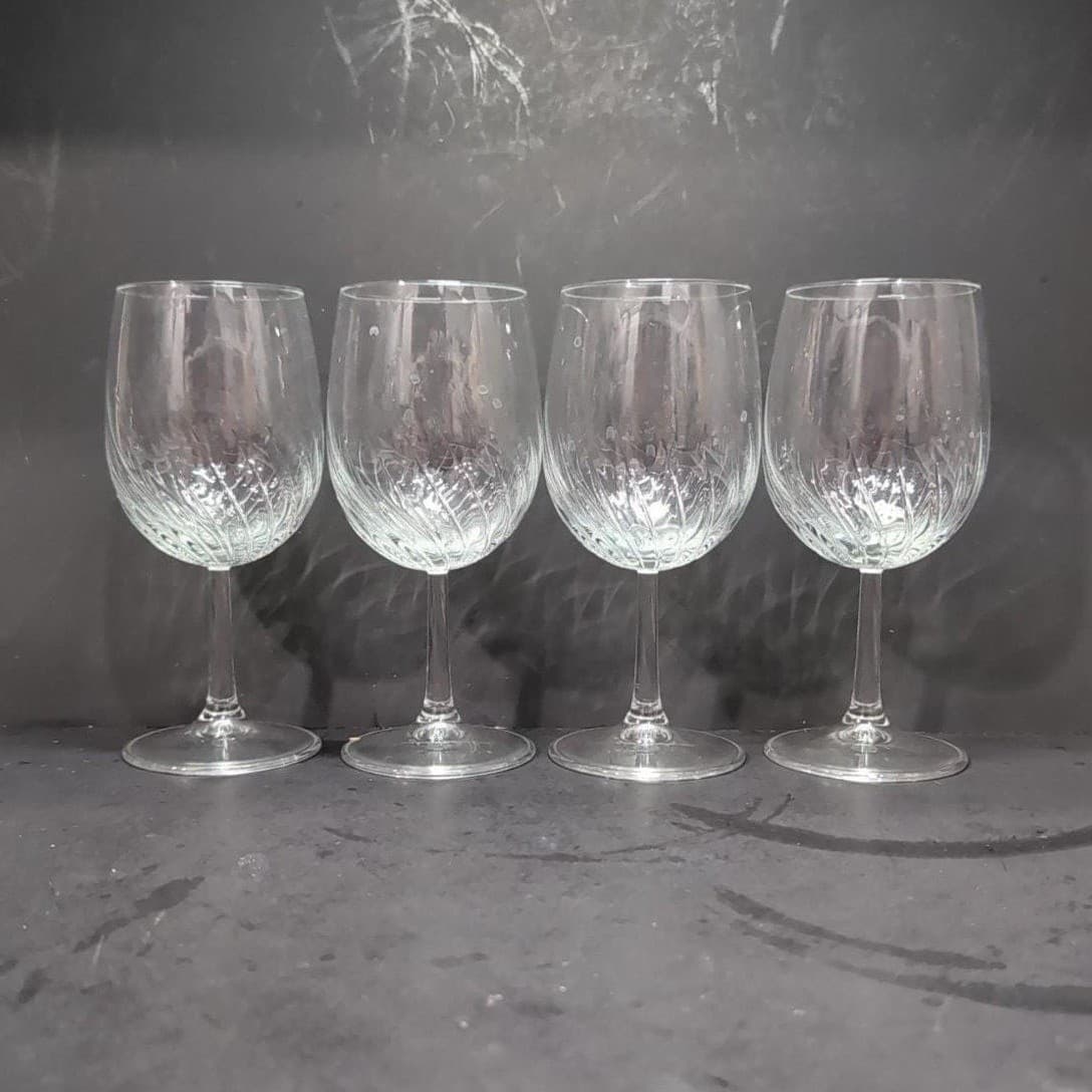 Royal Leerdam Radiance Pattern Wine Glasses, Set of 4, Replacement Stemware - Thumbnail 3
