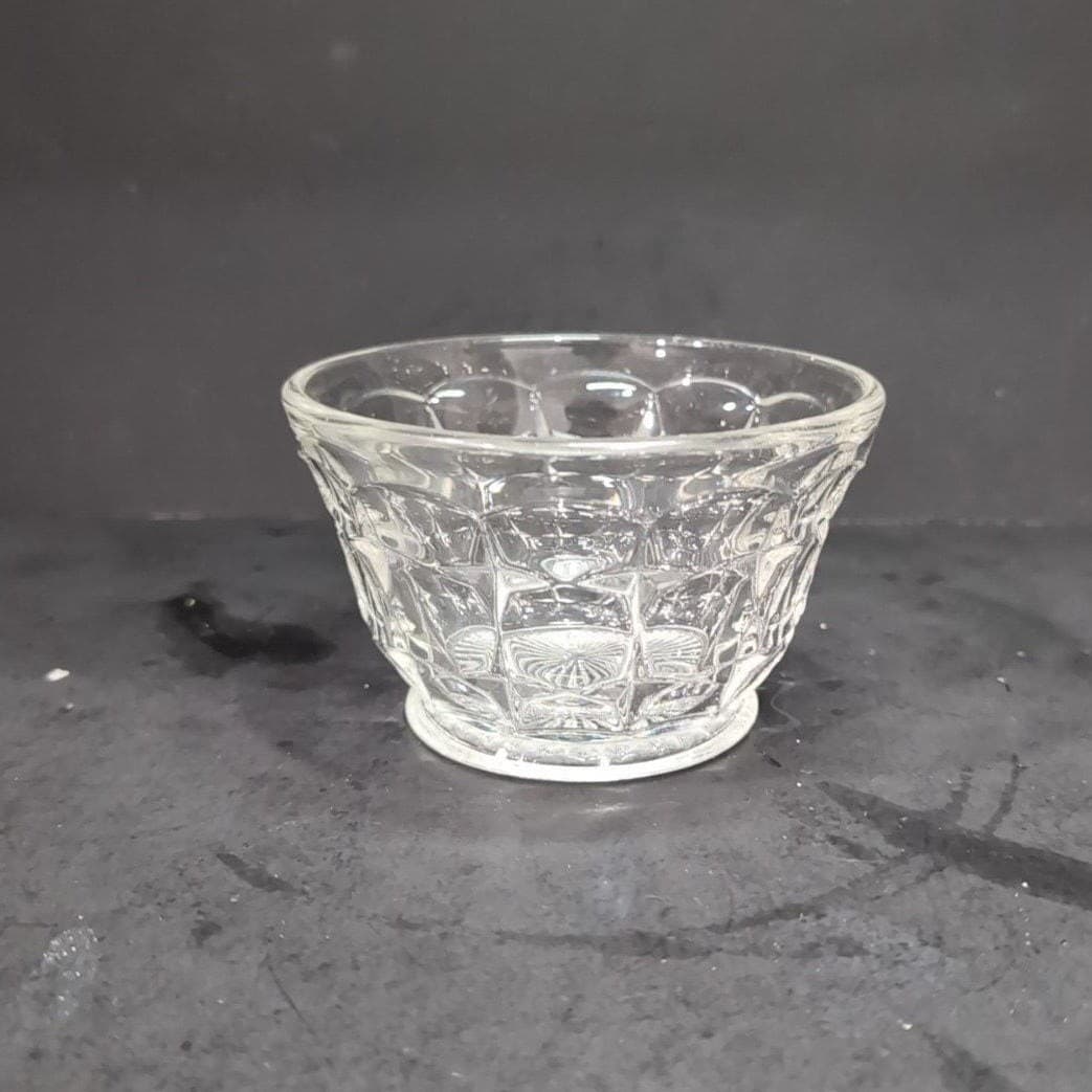 Indiana Glass Clear Mayonnaise Bowl, Constellation Pattern, Vintage Replacement - Thumbnail 7