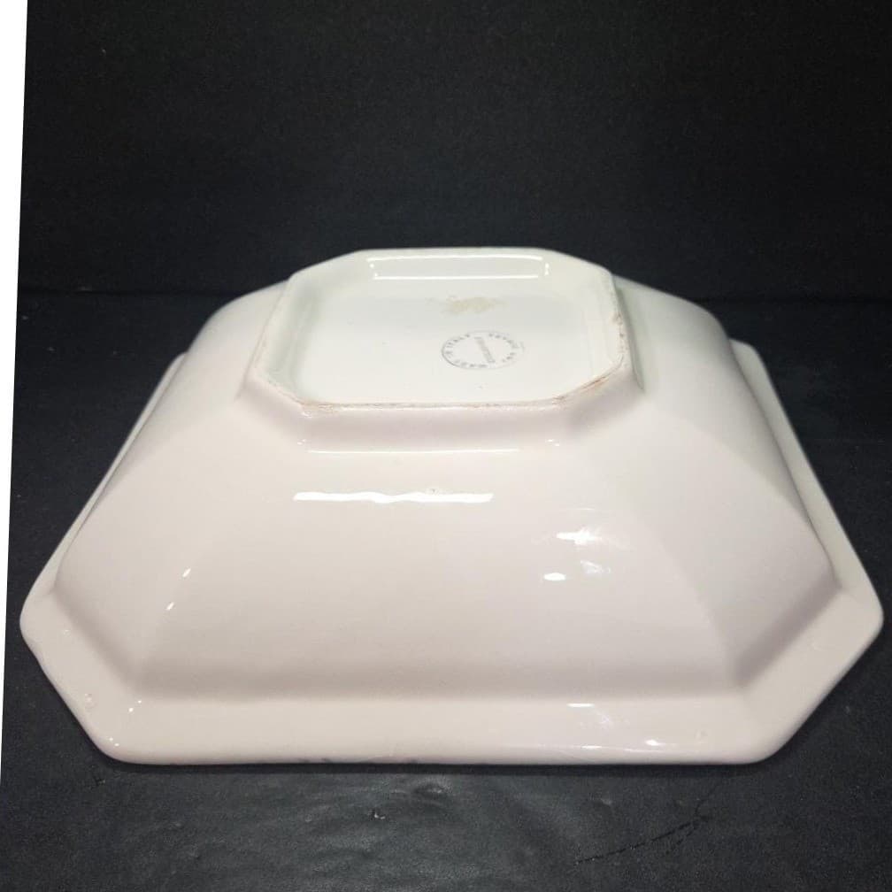Himark Italy Ceramic Pear Serving Bowl, Vintage Square Dish, Butterfly & Fruit - Thumbnail 10