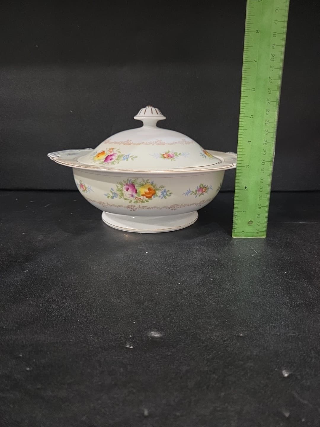 Kongo KON19 China Japan Vegetable Serving Bowl With Lid Hand Painted 10 1/2" - Thumbnail 9