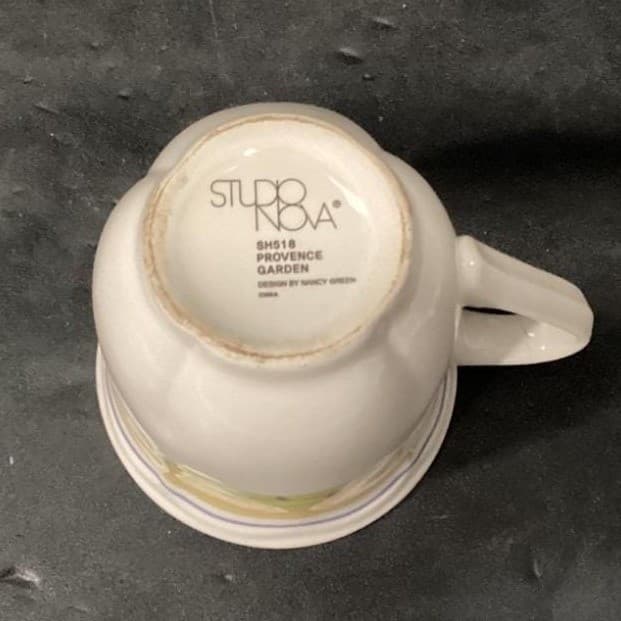 Studio Nova Provence Garden Coffee Cups, Set of 2, Vintage Floral Mugs Drinkware - Thumbnail 4