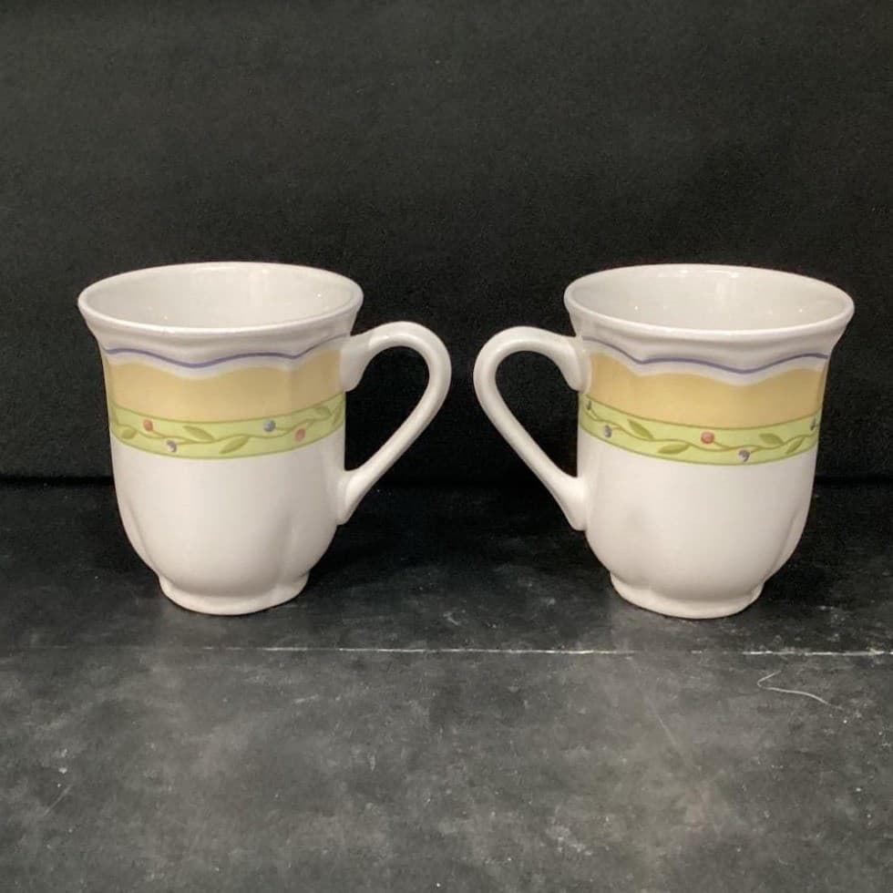 Studio Nova Provence Garden Coffee Cups, Set of 2, Vintage Floral Mugs Drinkware - Thumbnail 7